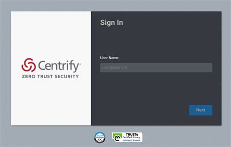 centrify log in